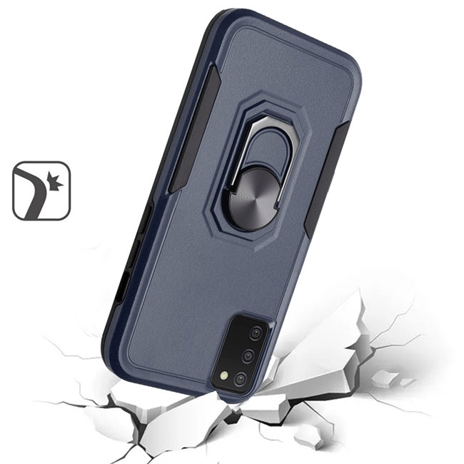 Tough Strong - Flat Magnetic Ring Case For Samsung A03S