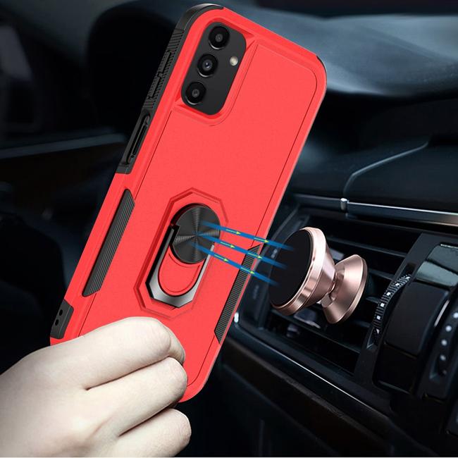 Thick Hybrid With Metal Ring Case For Samsung A54