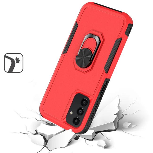 Thick Hybrid With Metal Ring Case For Samsung A54