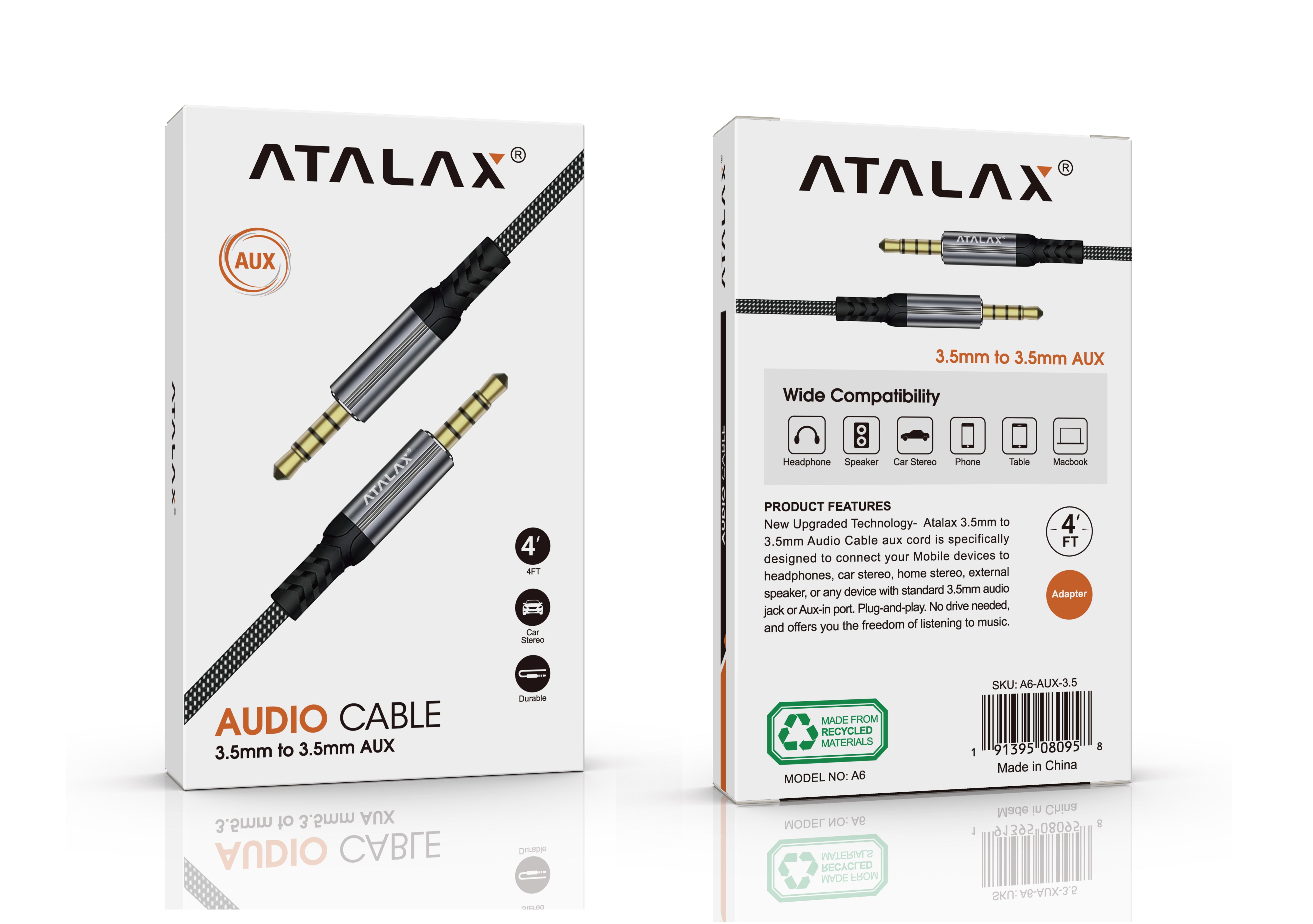 ATALAX A6 AUXILIARY 3.5 MM TO 3.5 MM 4FT