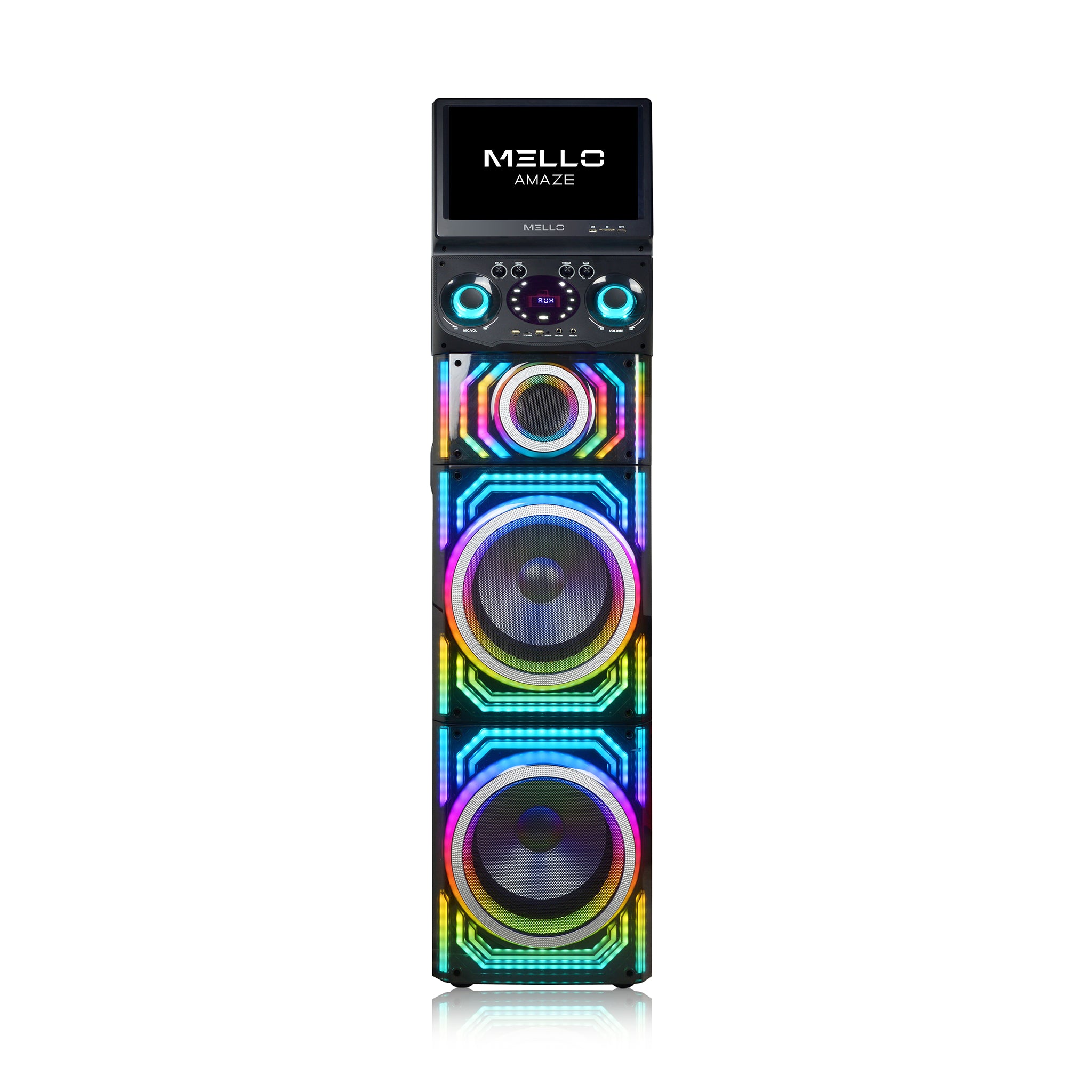 MELLO AMAZE 2 X 12" INCH 12000 WATTS WITH 15.6" WIFI TOUCH SCREEN SPEAKER