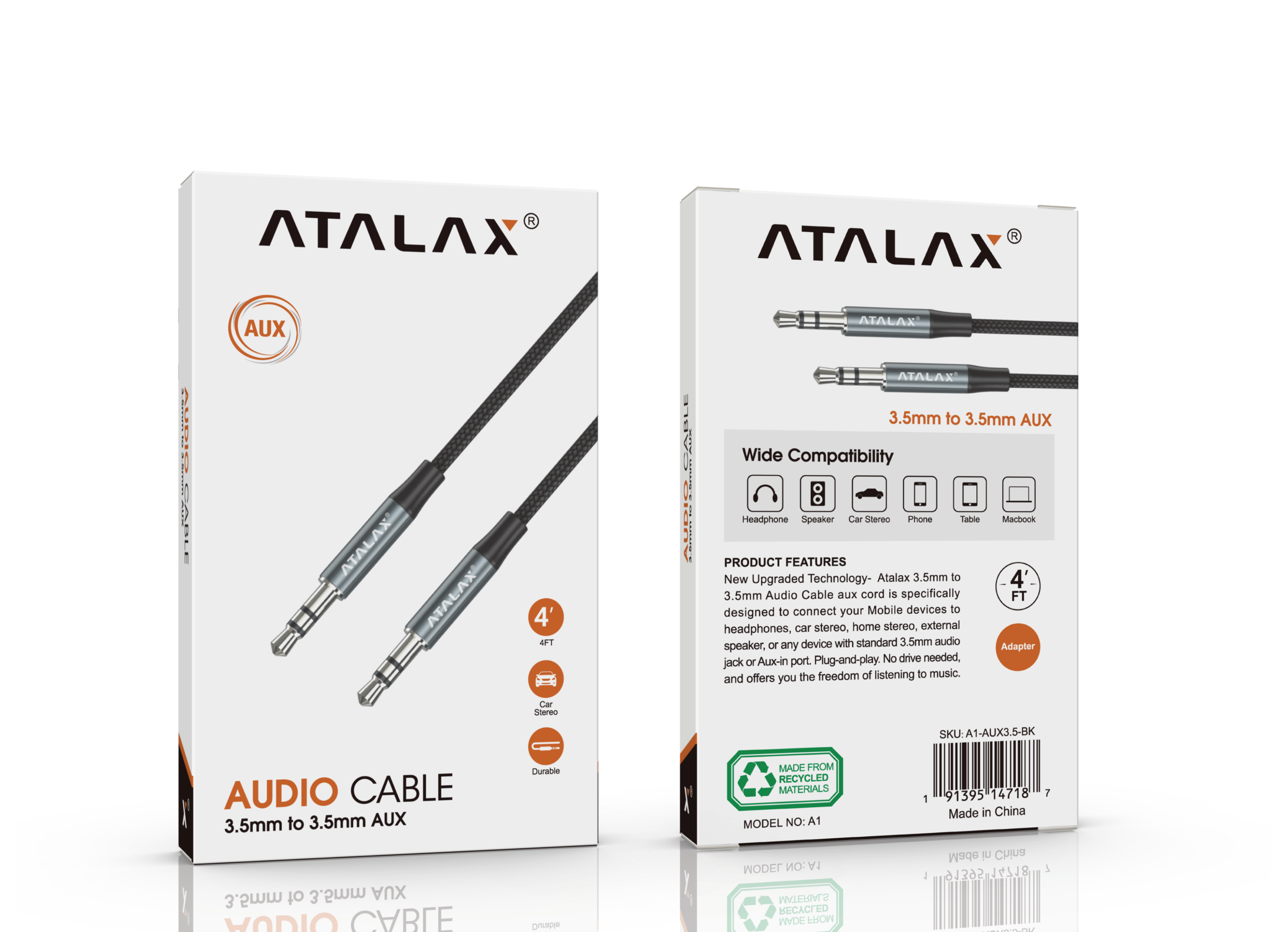 A1 Auxiliar Cable 3.5 TO 3.5 MM
