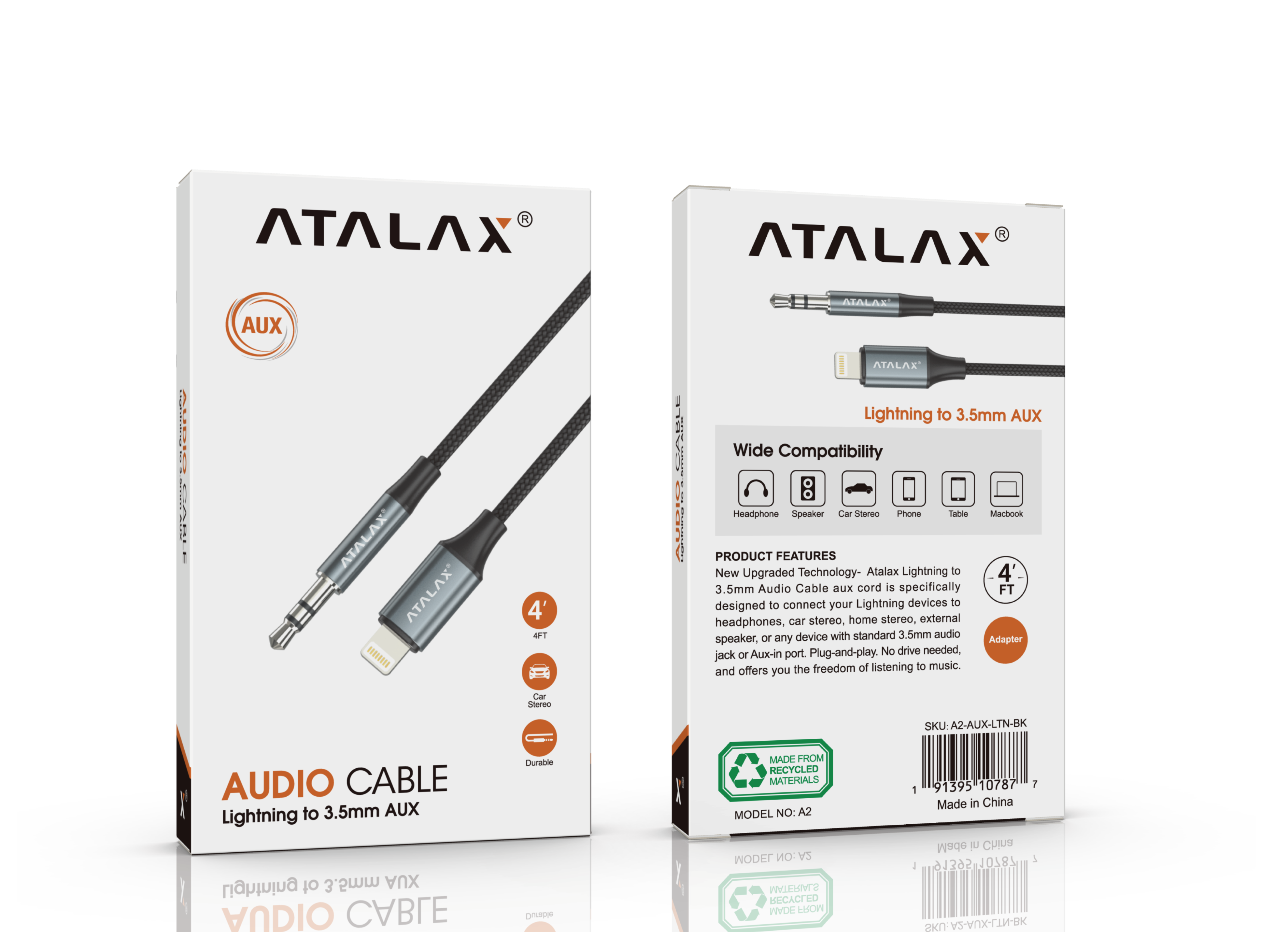 A2 Auxiliar Cable Lightning TO 3.5 MM