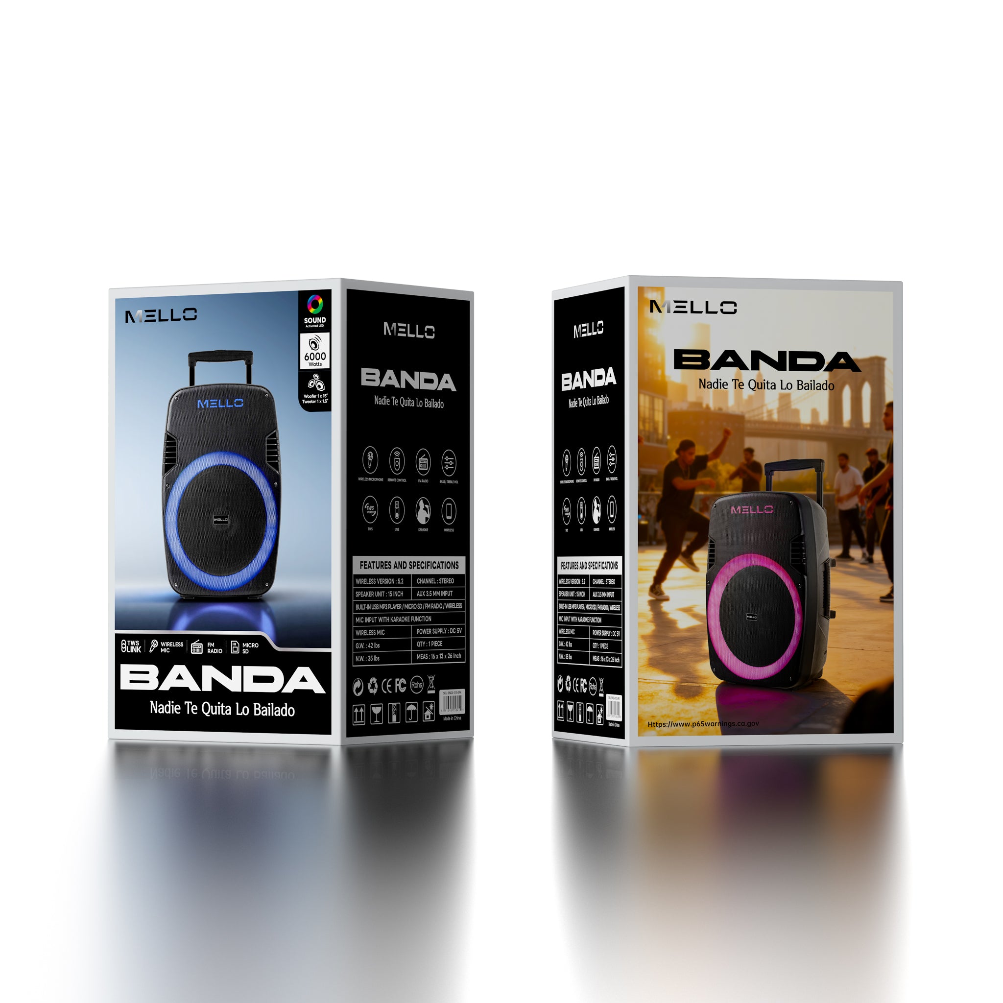 MELLO BANDA 1X15 INCH 6000 WATTS SPEAKER