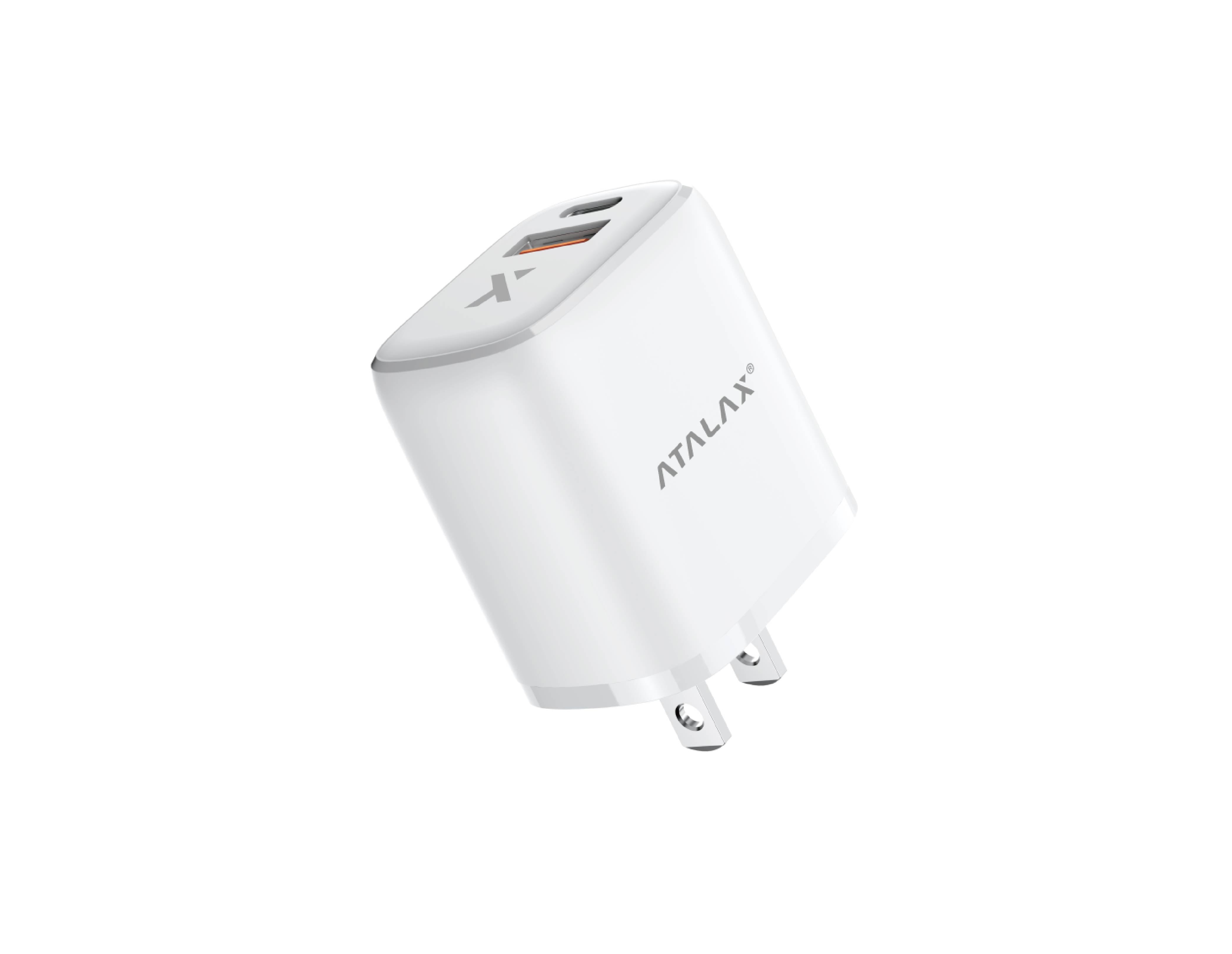 ATALAX SURGEMAX X8 30W DUAL WALL ADAPTER WHITE