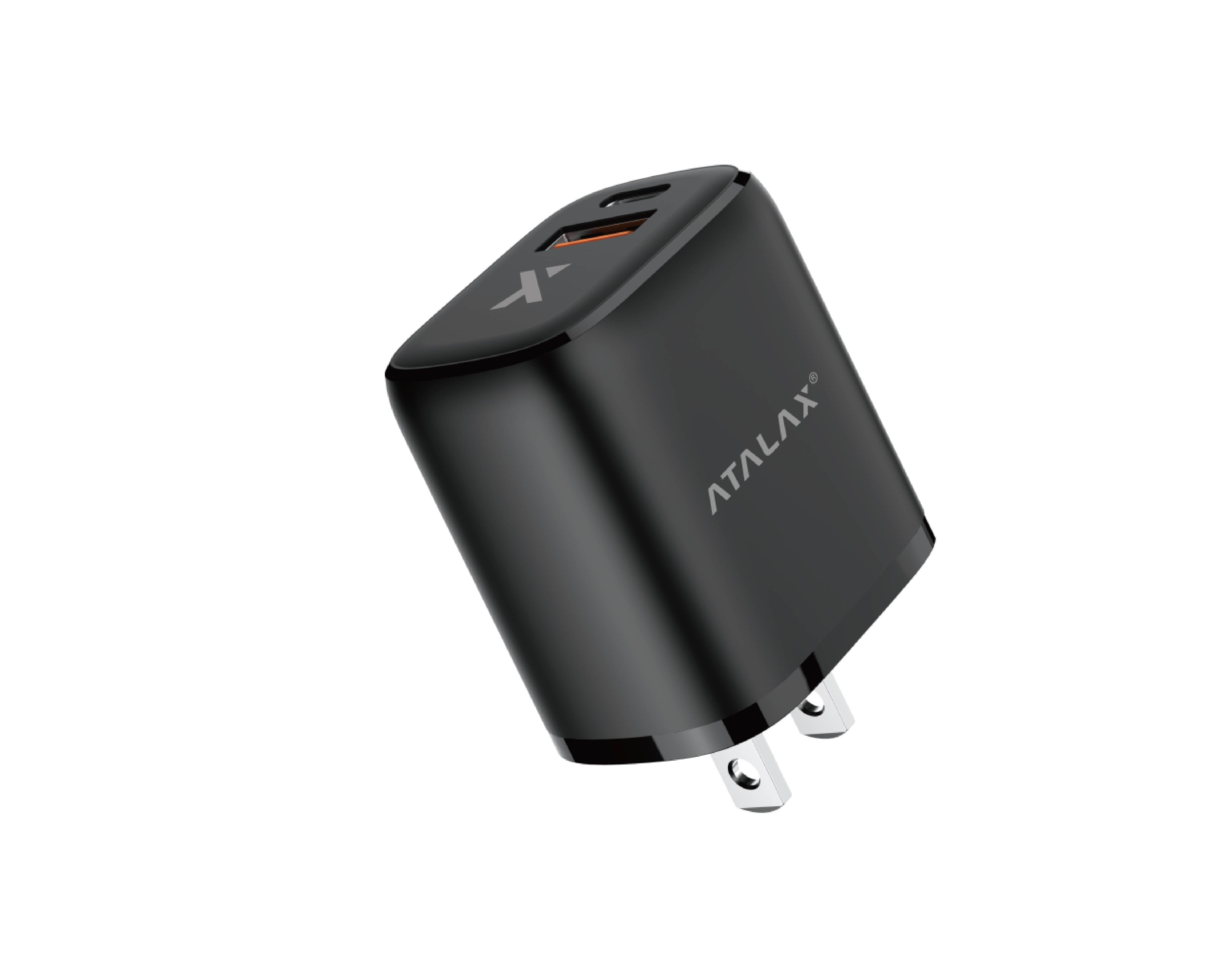 ATALAX SURGEMAX X8 30W DUAL WALL ADAPTER BLACK