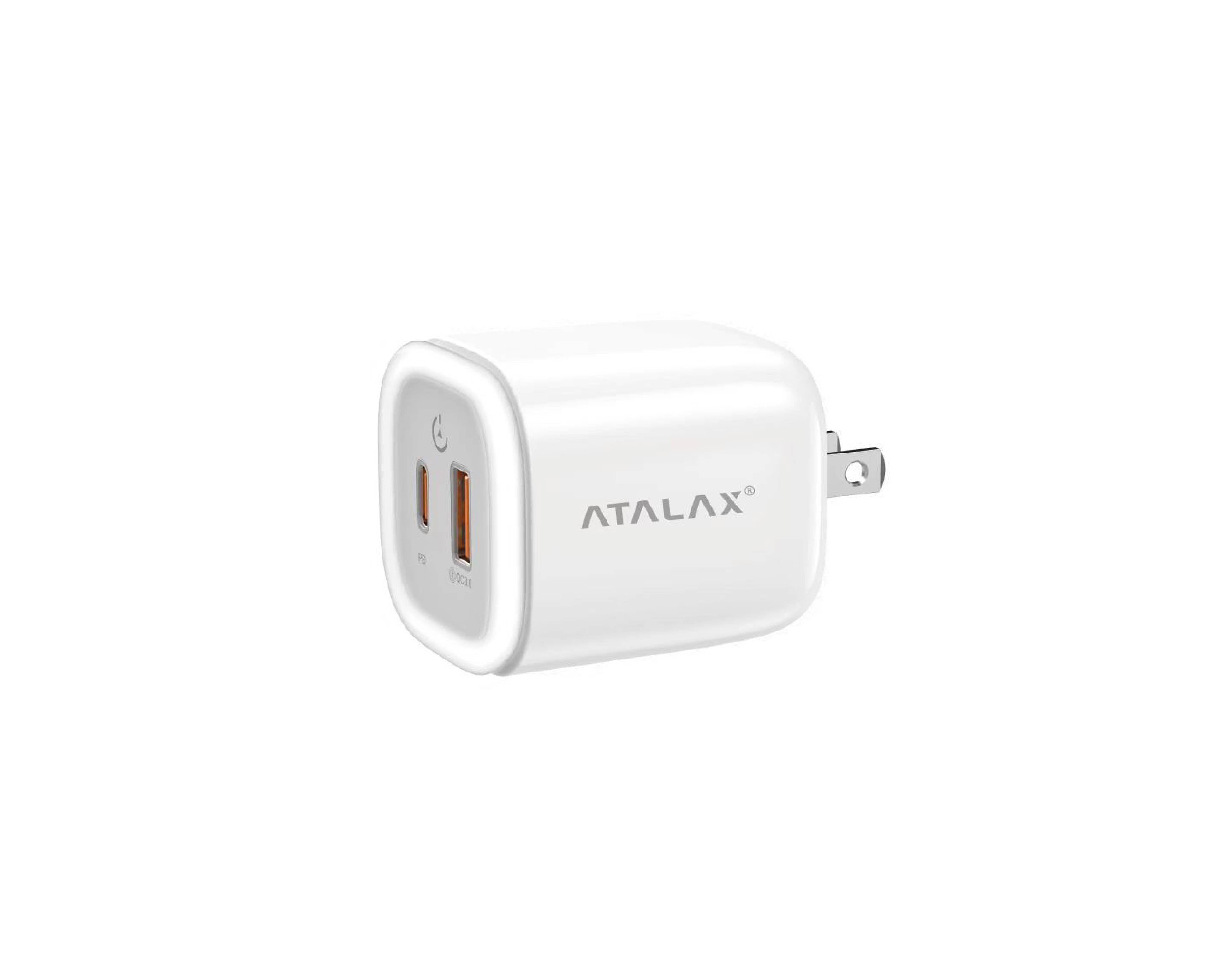 ATALAX SURGEMAX X11 NIGHT LIGHT 30W DUAL WALL ADAPTER WHITE