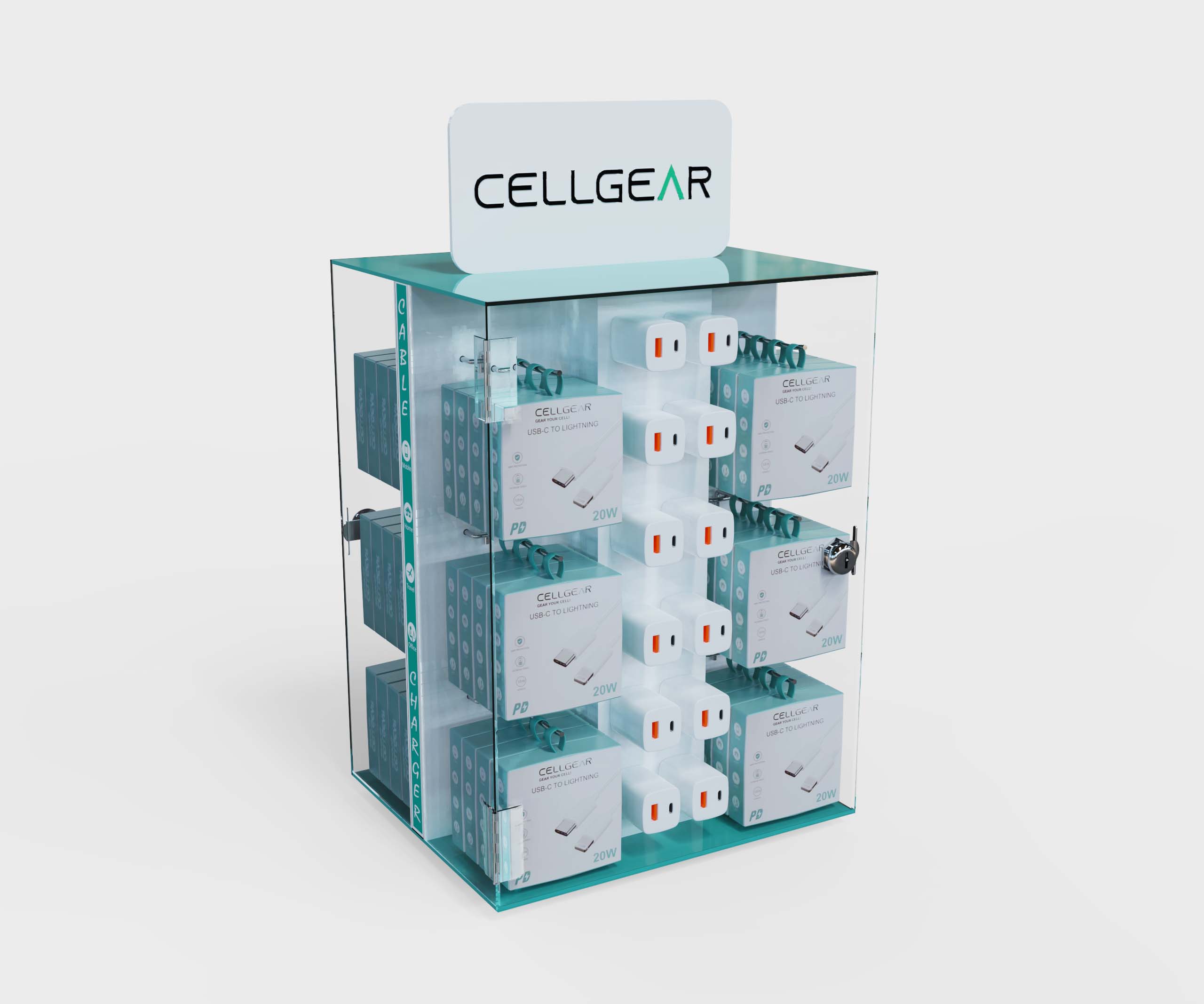 CELLGEAR CHARGER DISPLAY 72 PCS