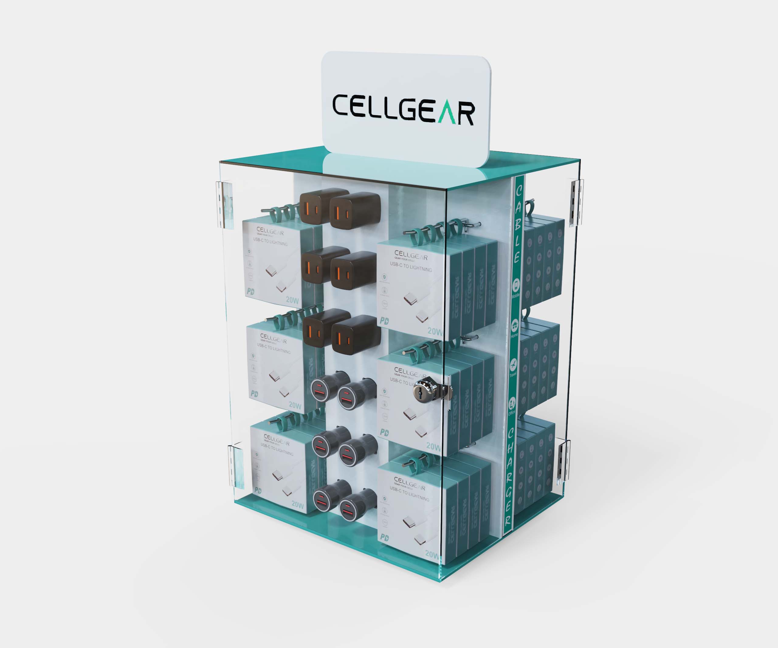 CELLGEAR CHARGER DISPLAY 72 PCS
