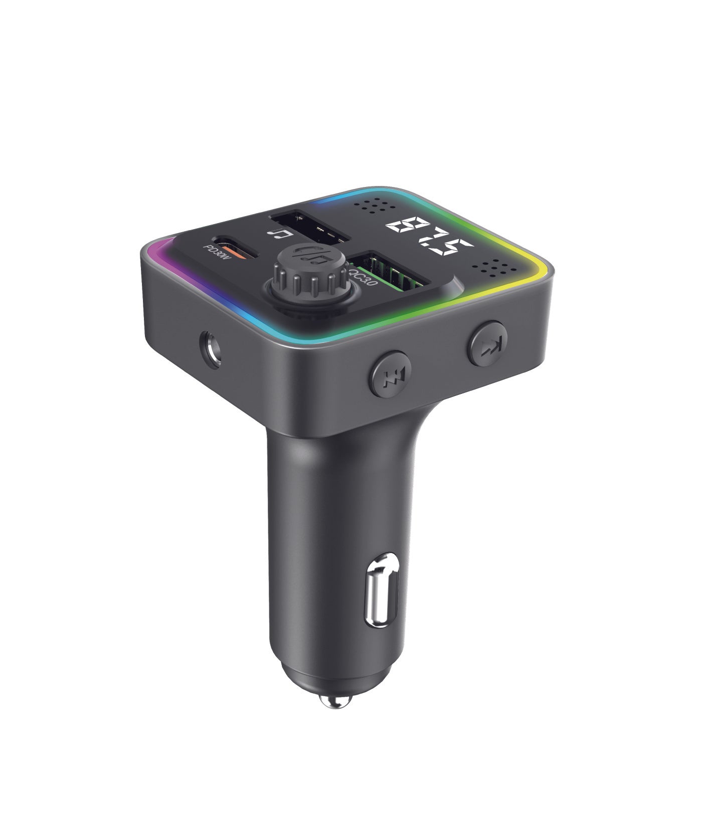 ATALAX SURGEMAX F4 DUAL USB/PD FM TRANSMITTER BLACK