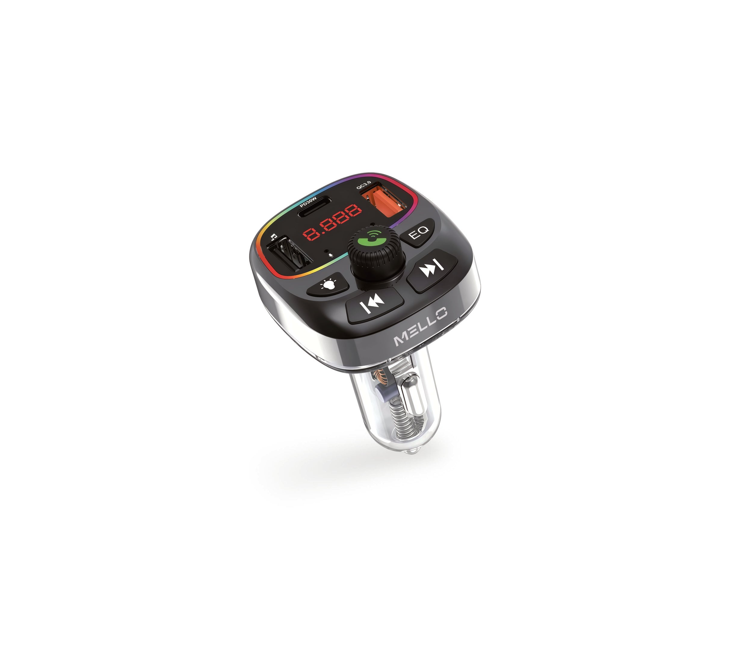 MELLO SURGEMAX F7 DUAL USB/PD FM TRANSMITTER CLEAR