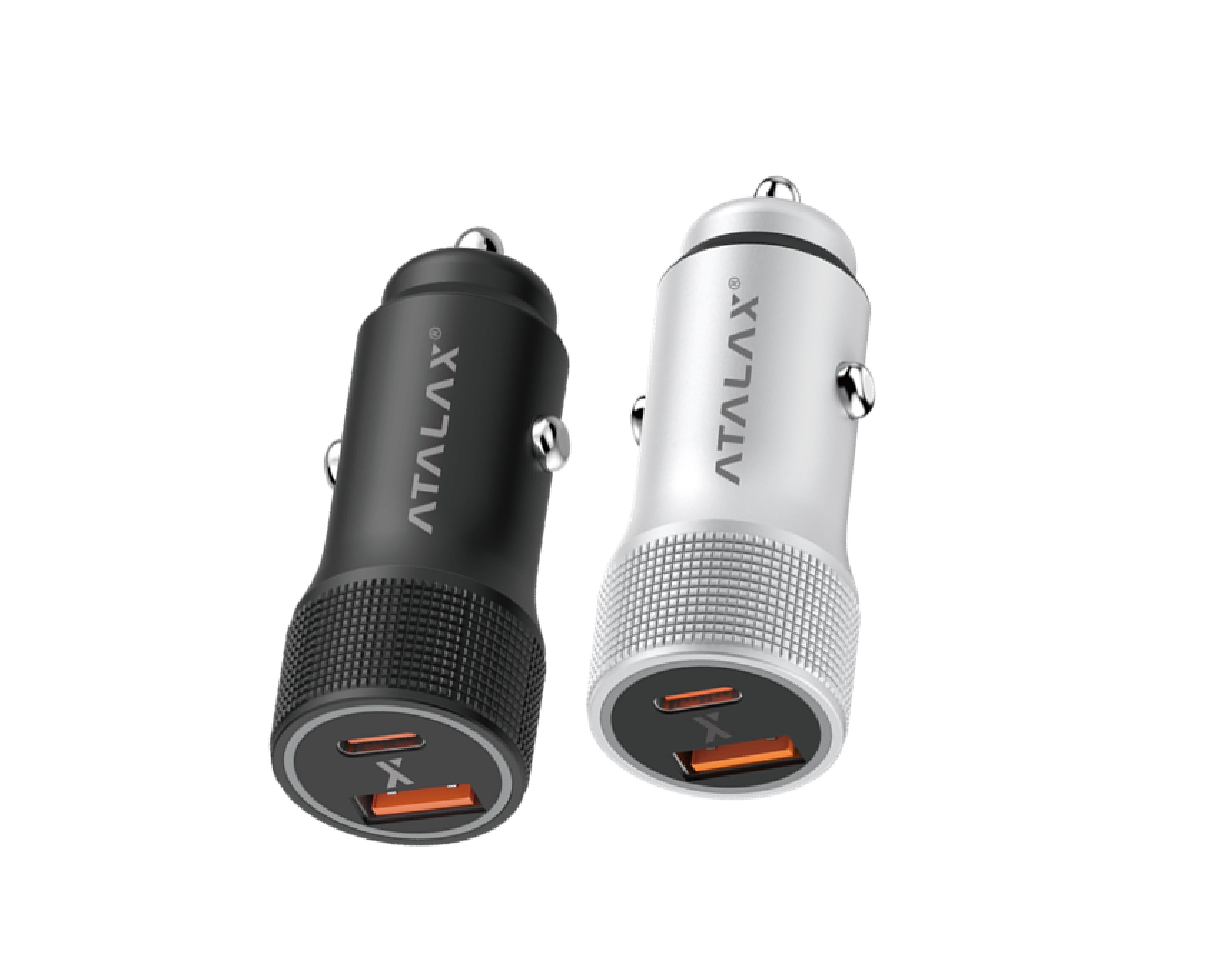 ATALAX SURGEMAX C6 38W DUAL PD/USD CAR ADAPTER BLACK