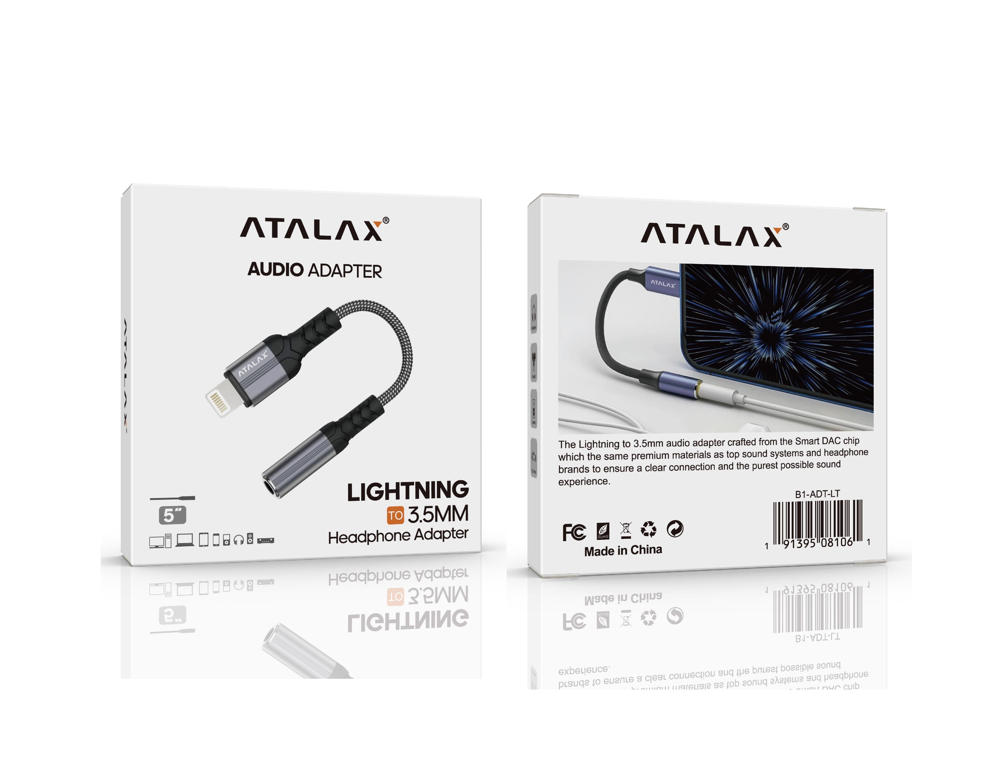 ATALAX B1 AUDIO ADAPTER 3.5 TO LIGHTNING