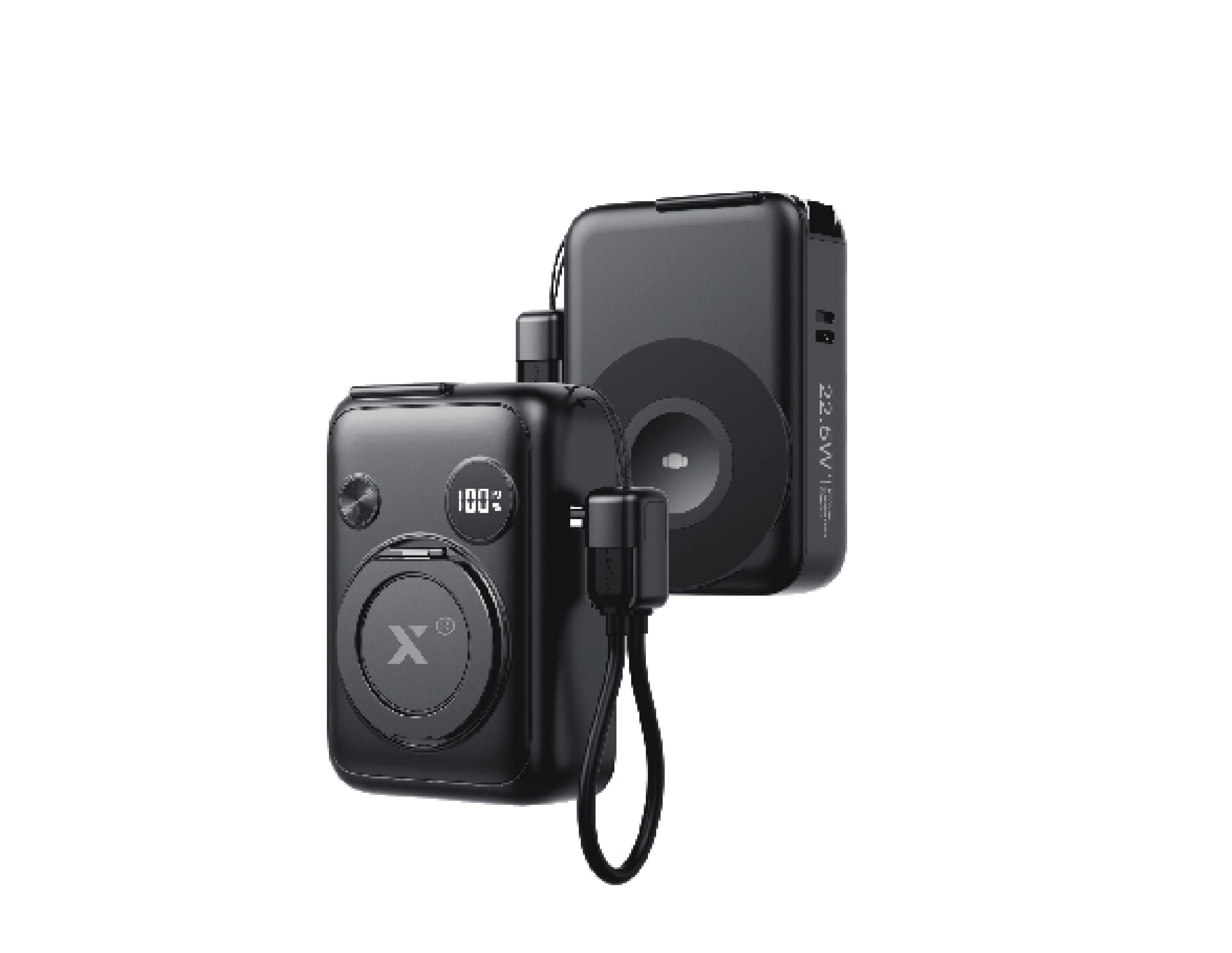 ATALAX X106 MAGSAFE WIRELESS POWER BANK FOLDABLE STAND 10000 MAh BLACK