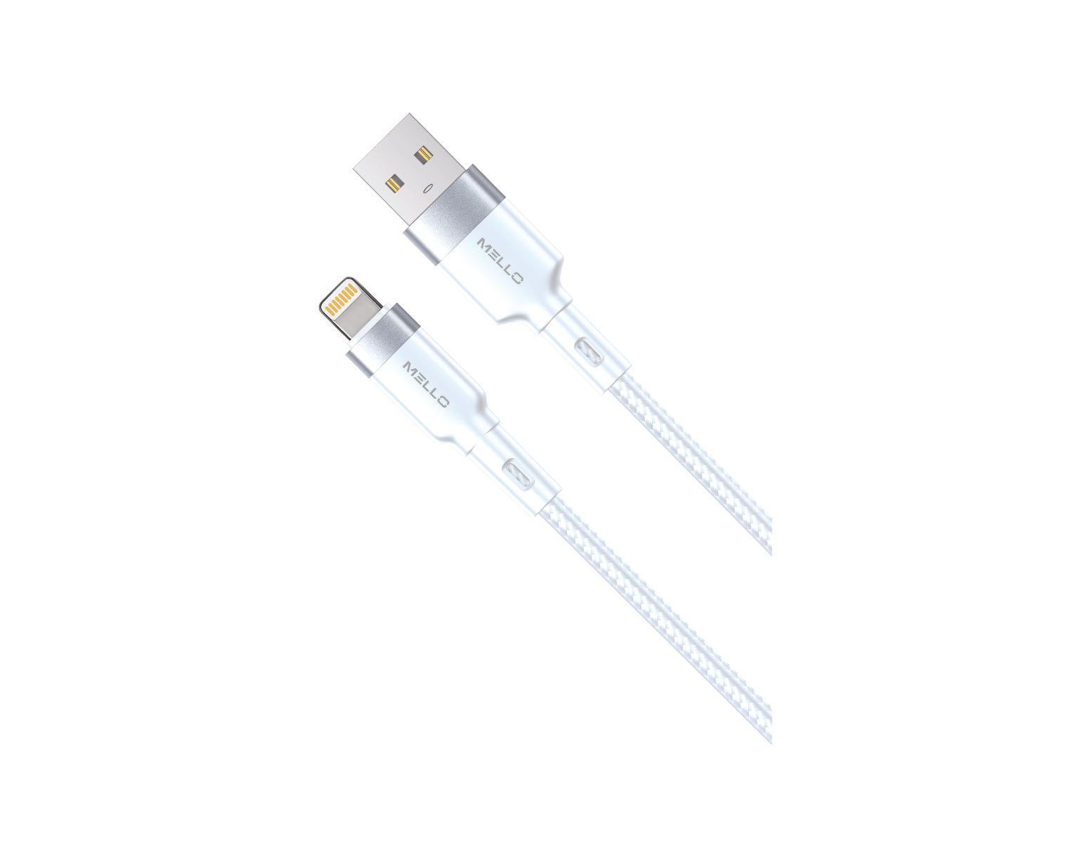 MELLO X98 USB-A TO LIGHTNING 3 FEET CABLE WHITE