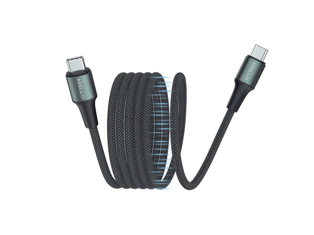 MELLO X99 TYPE-C TO TYPE C 3 FEET MAGNETIC CABLE BLACK