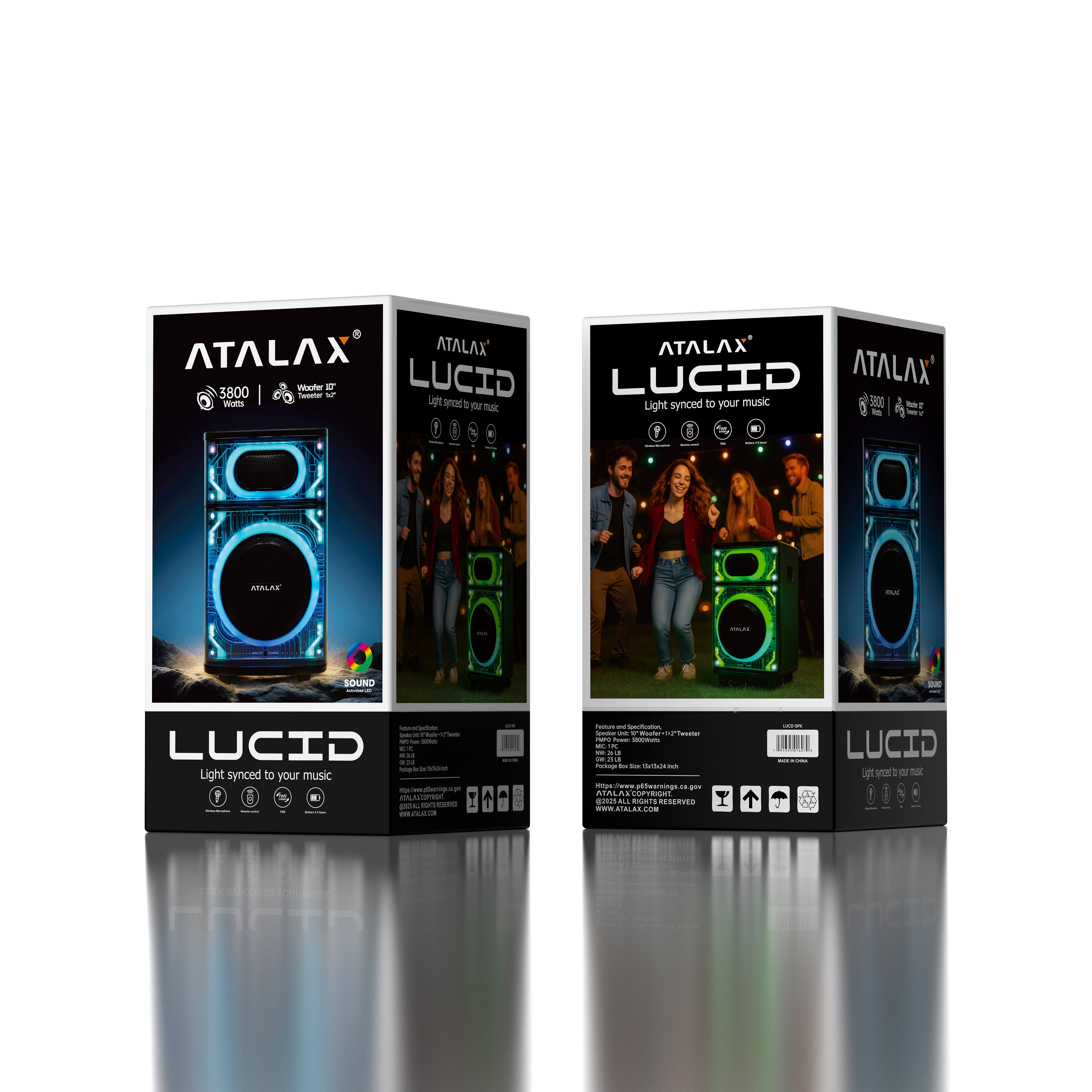MELLO LUCID 10" INCH 3800 WATTS PARTY SPEAKER