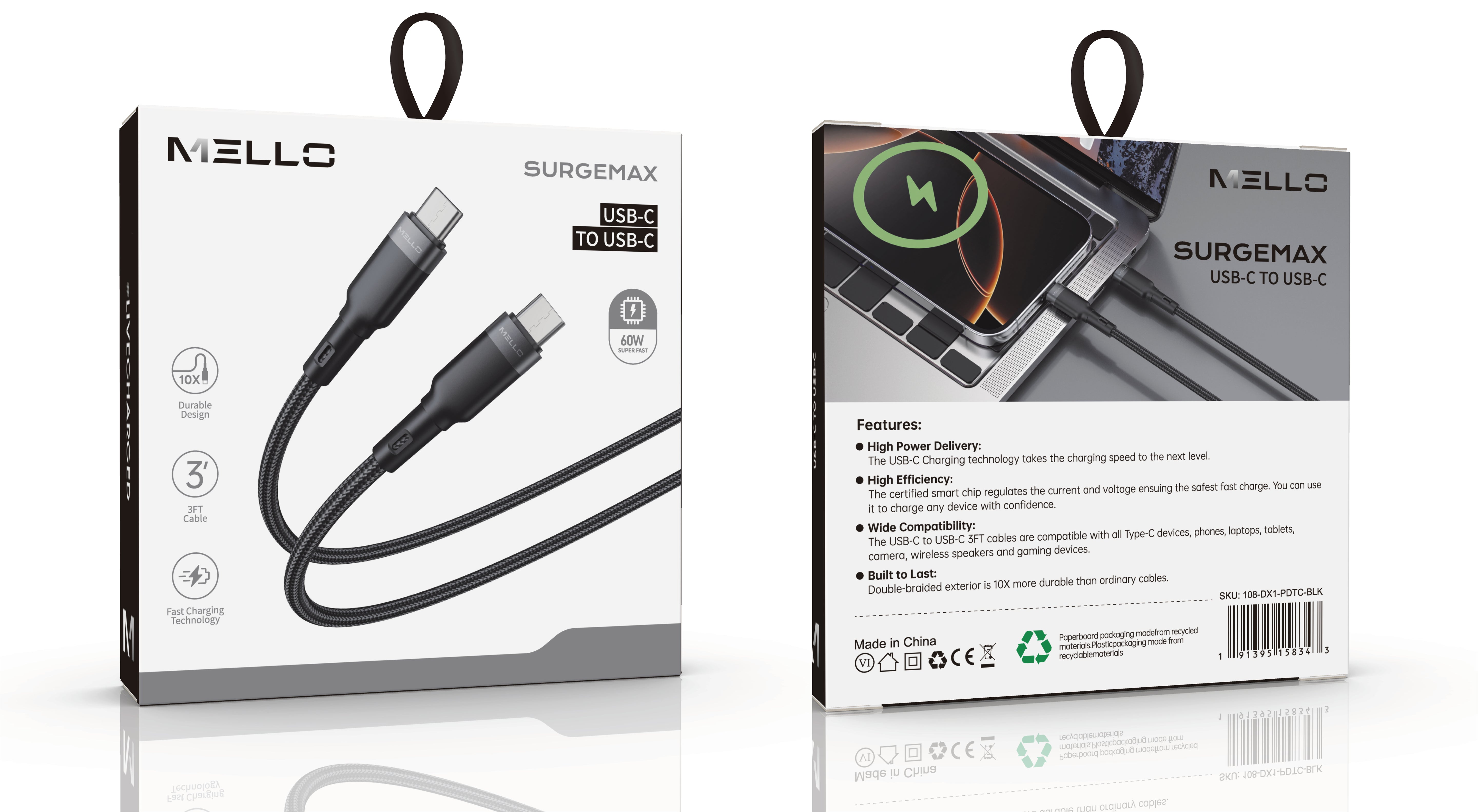 MELLO ML-DSP108 TYPE-C TO TYPE-C  CABLE