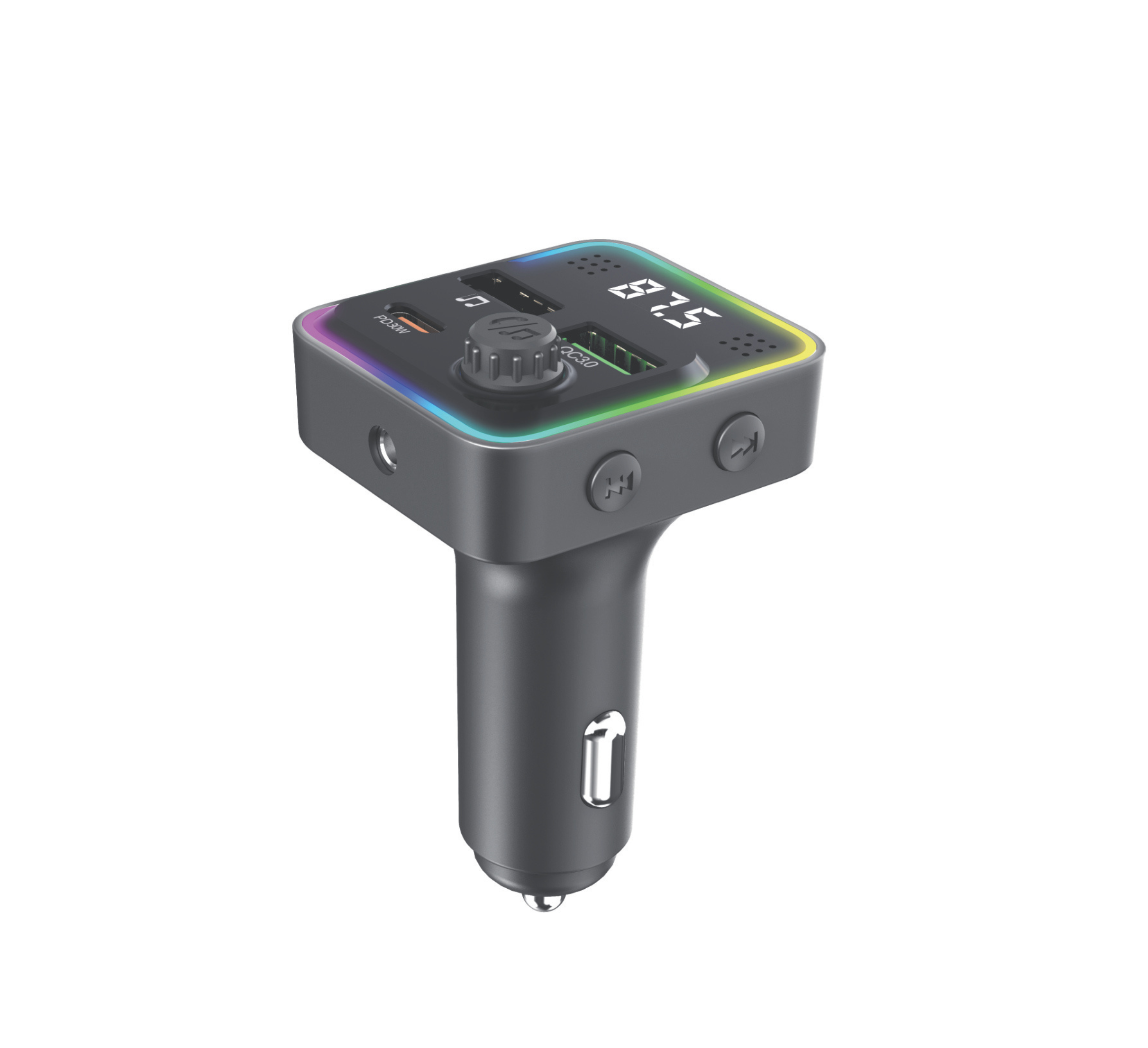 ATALAX SURGEMAX F4 DUAL USB/PD FM TRANSMITTER BLACK
