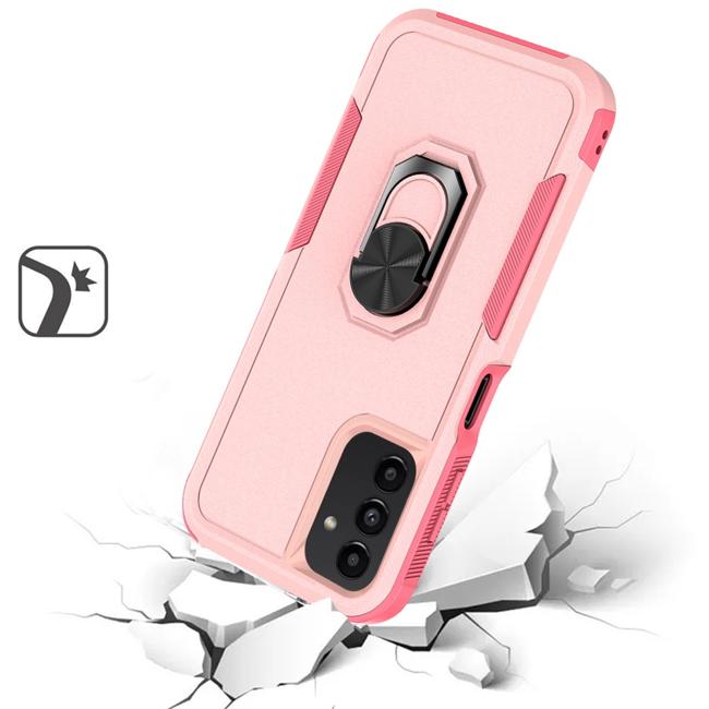 Thick Hybrid With Metal Ring Stand Case For Samsung A14 5G