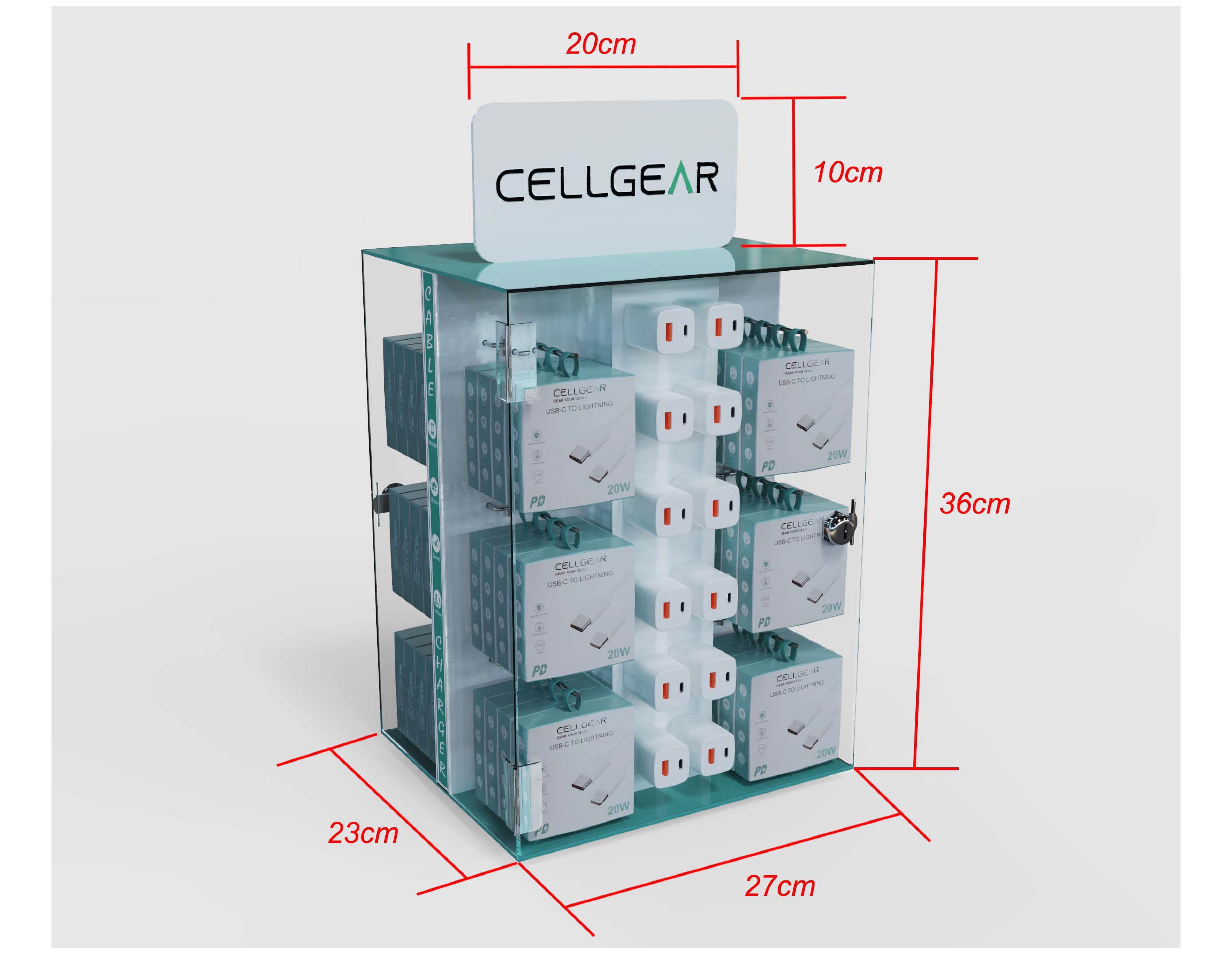 CELLGEAR CHARGER DISPLAY 72 PCS