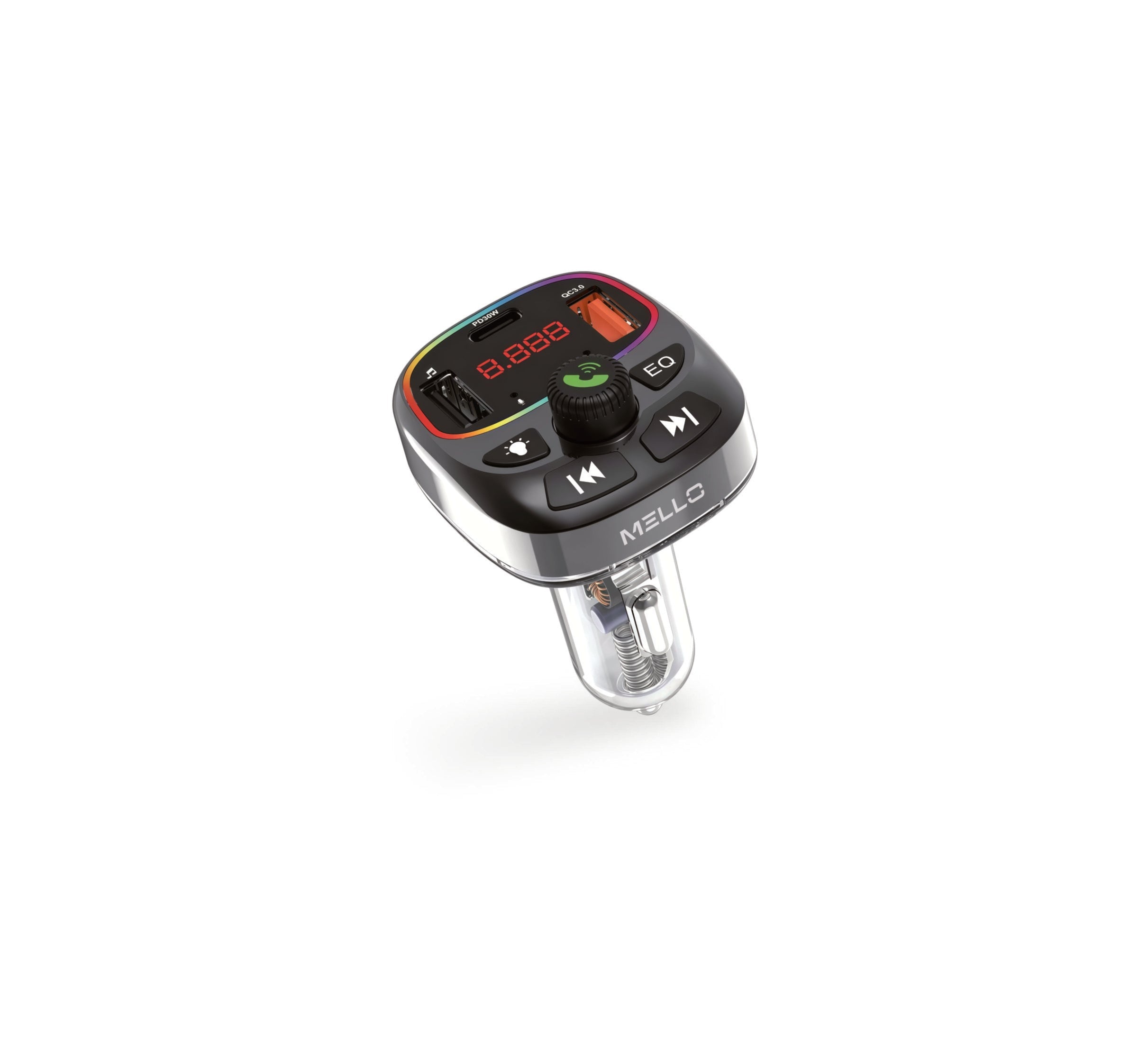 MELLO SURGEMAX F7 DUAL USB/PD FM TRANSMITTER CLEAR
