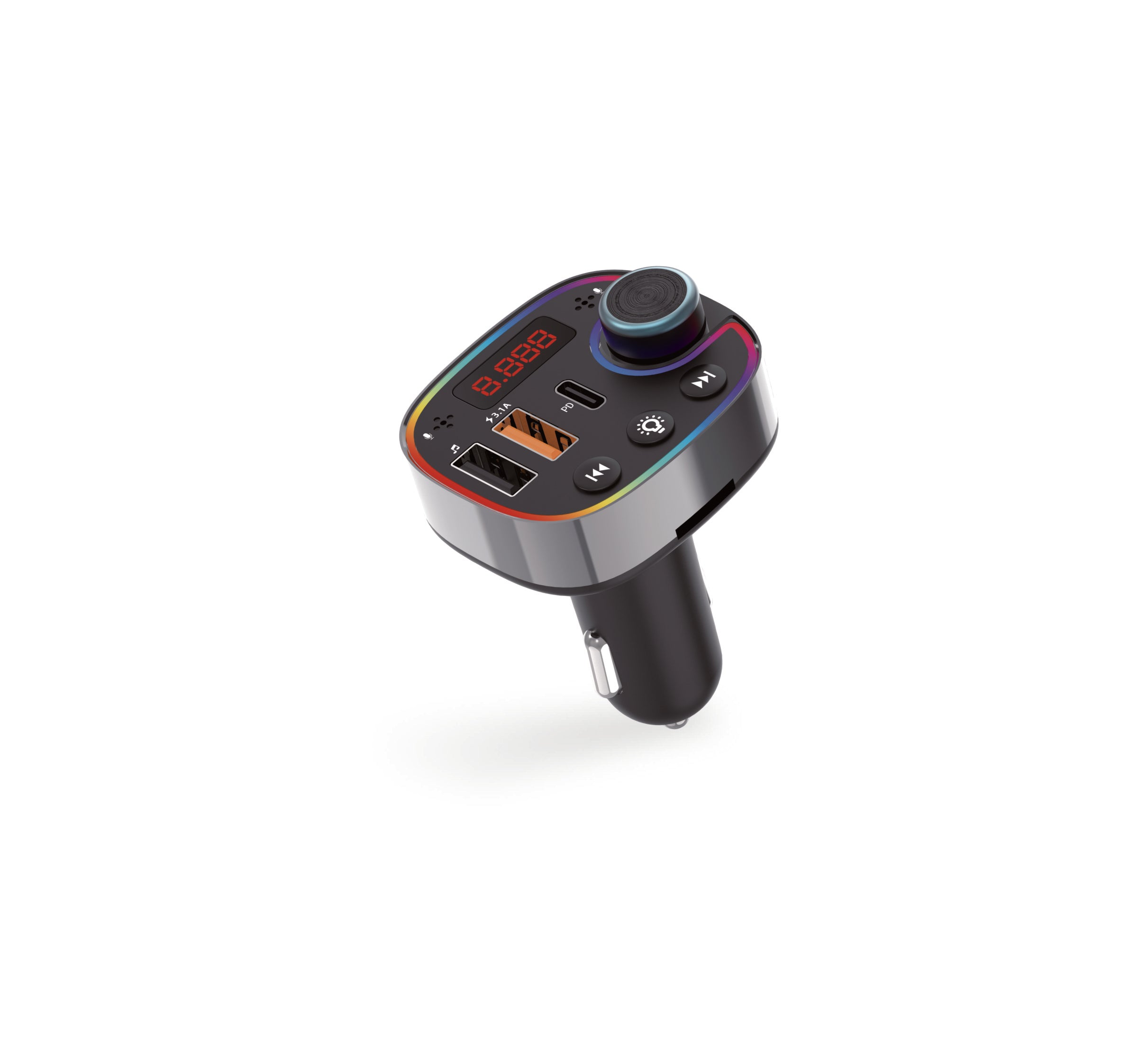 MELLO SURGEMAX F9 DUAL USB/PD FM TRANSMITTER BLACK