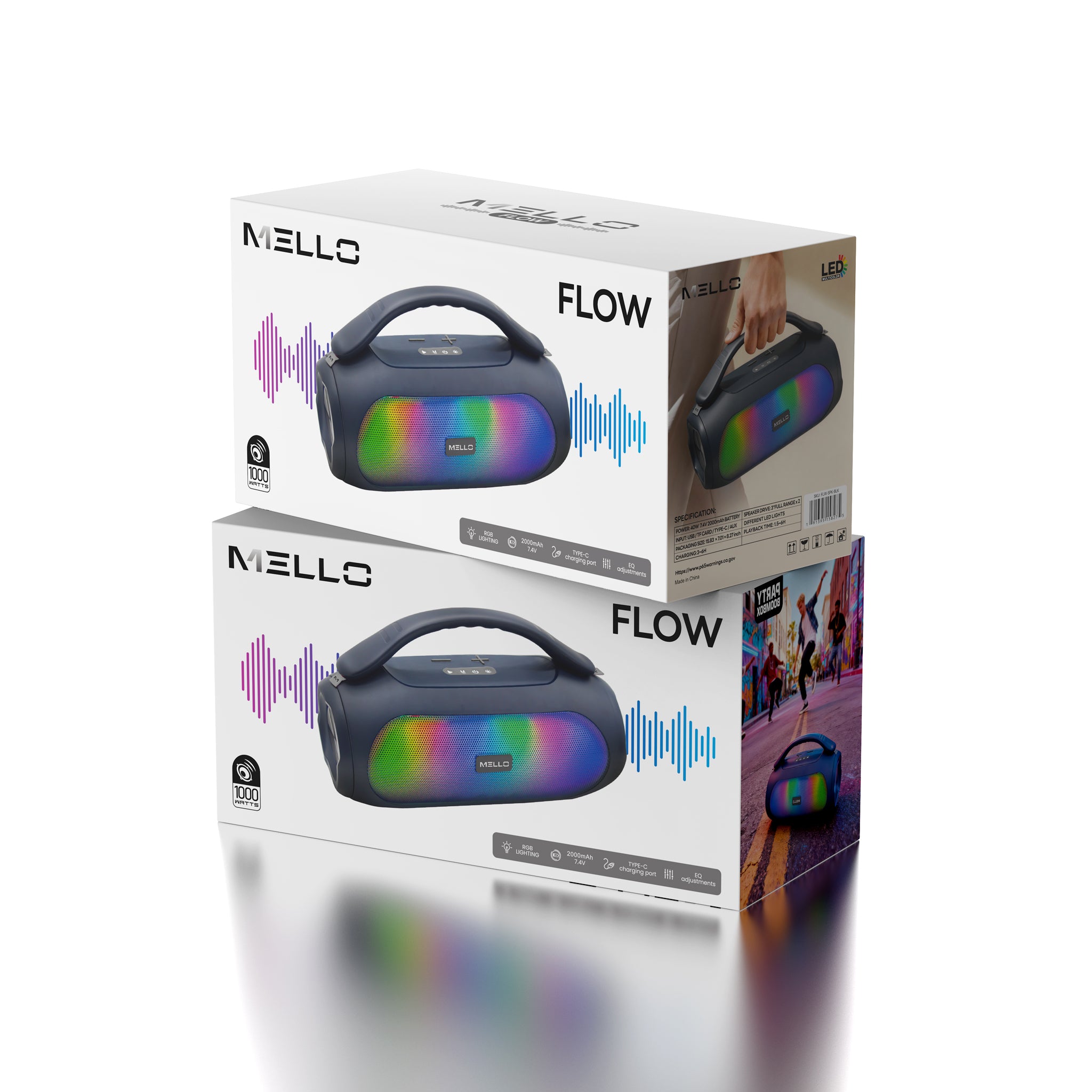 MELLO FLOW 1000 WATTS PORTABLE SPEAKER