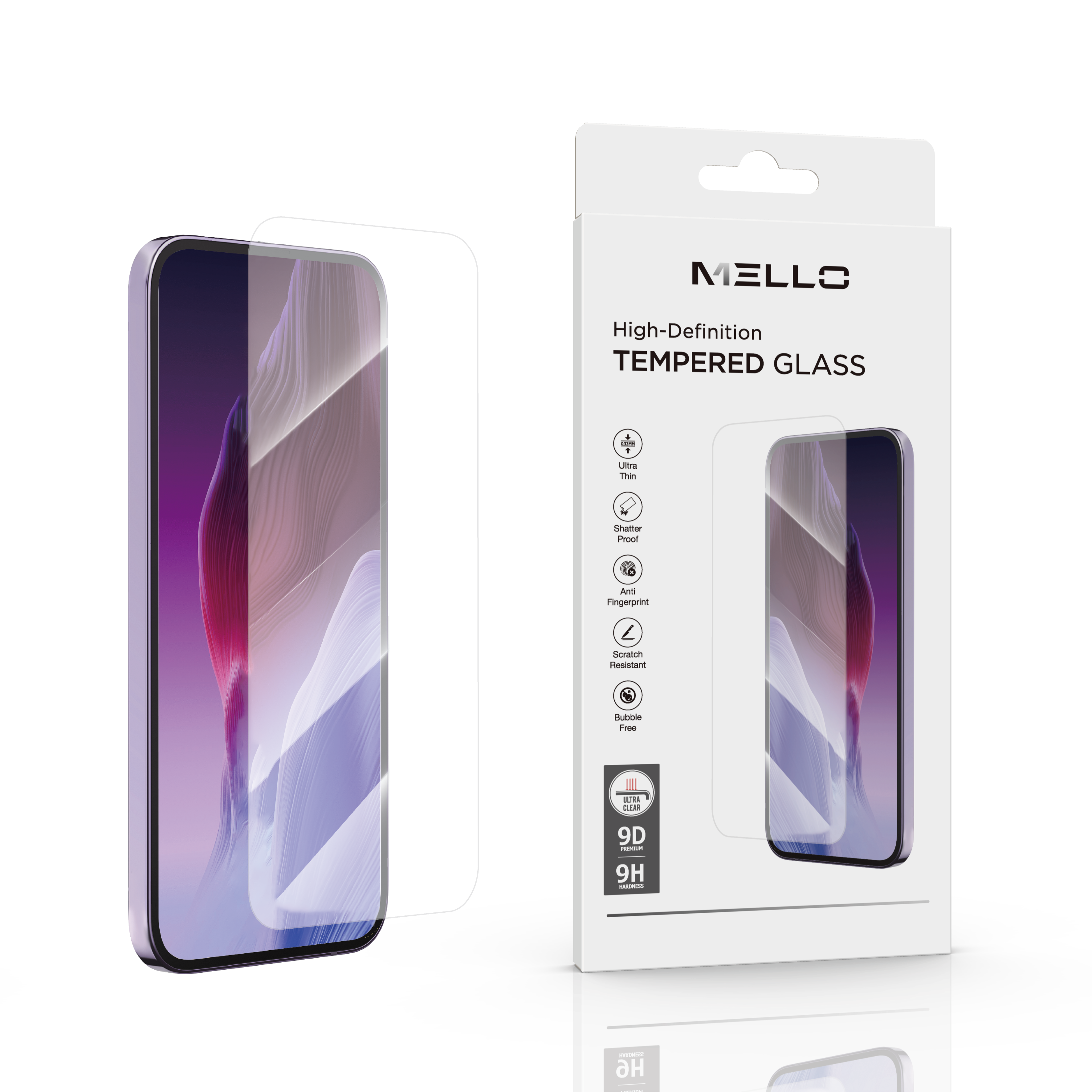 MELLO iPHONE 17 PROMAX TEMPER GLASS CLEAR
