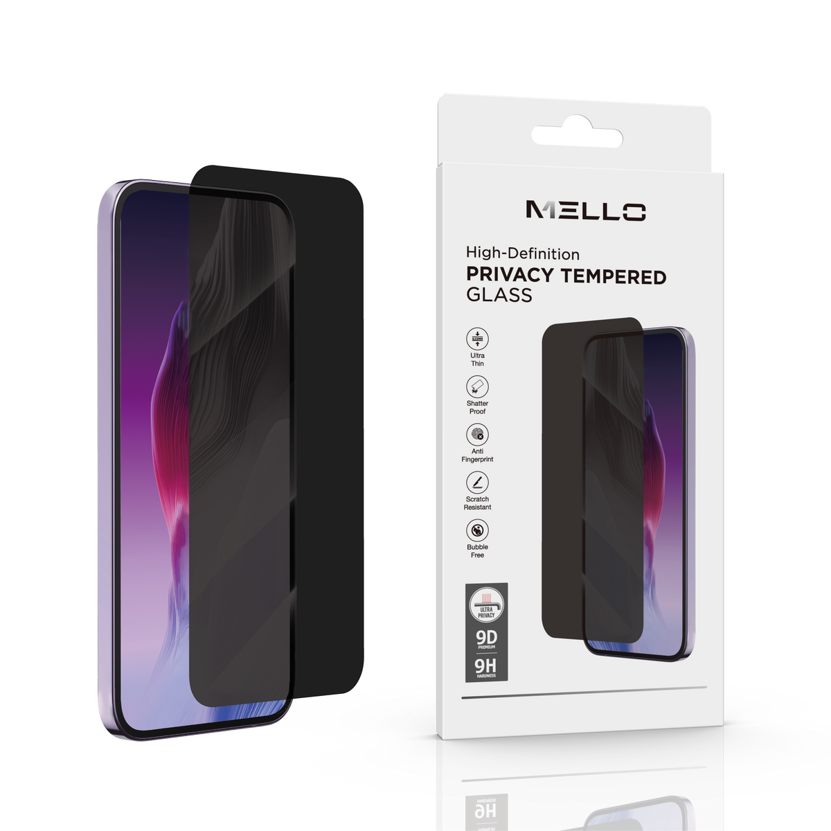 MELLO iPHONE 18 PRO MAX TEMPER GLASS PRIVACY