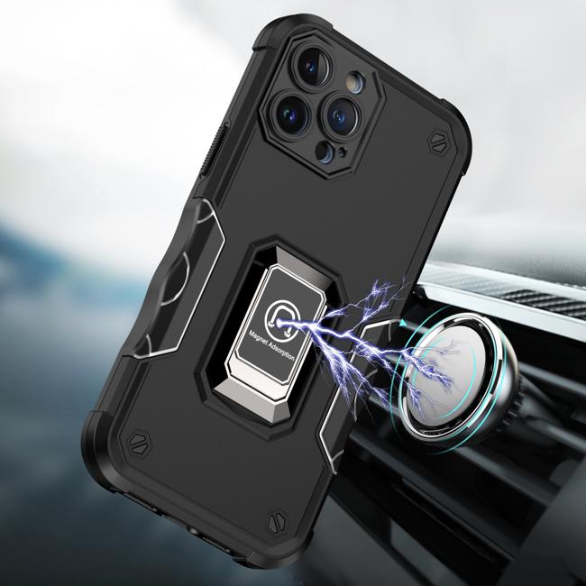 Magnetic Ring Stand Hybrid Case For Iphone 11 6.1