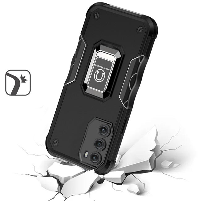 Magnetic Ring Stand Hybrid Case For Moto G 5G 2022