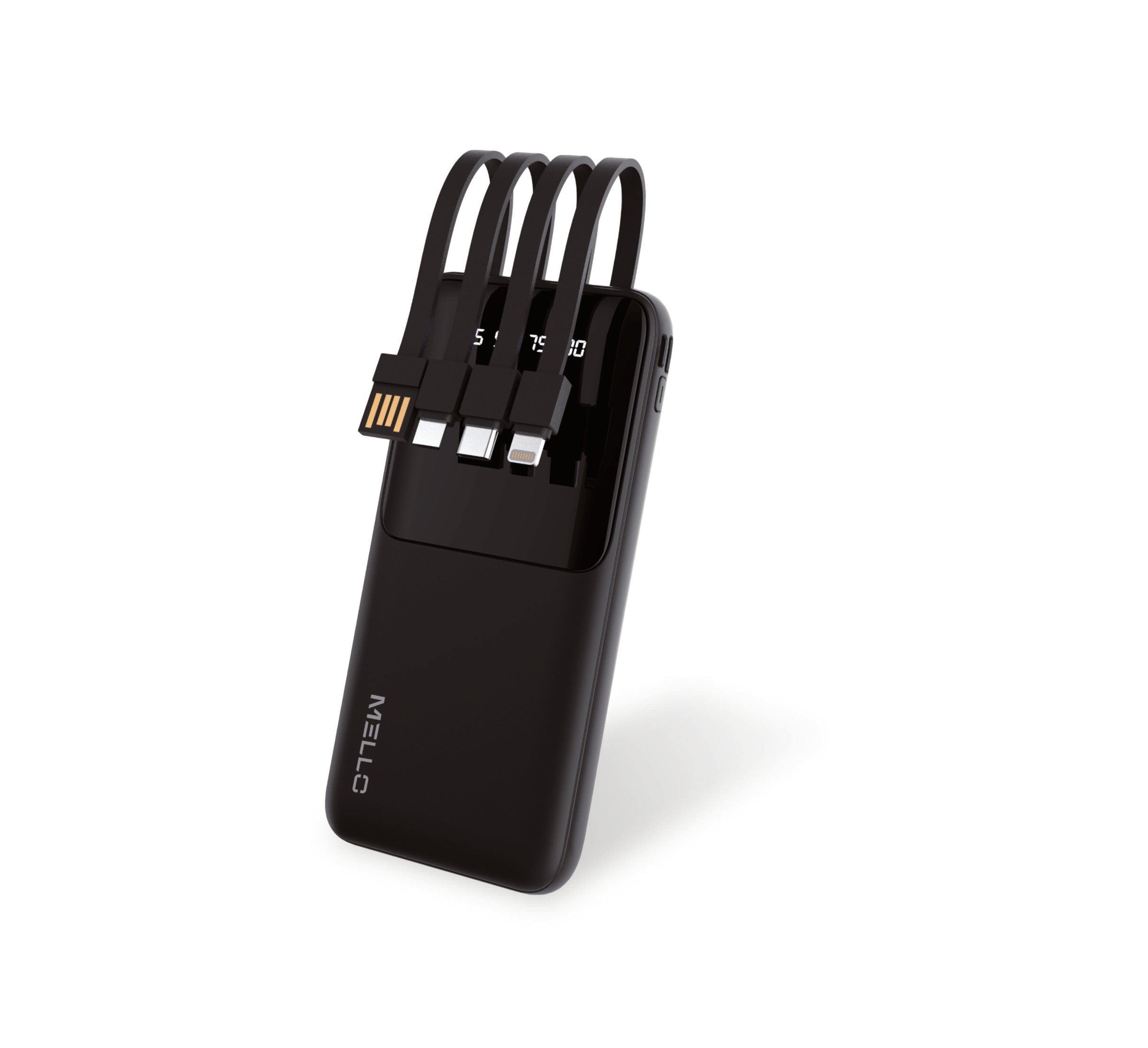 MELLO X113 POWER BANK 4IN1 CABLE 10000 MAH BLACK