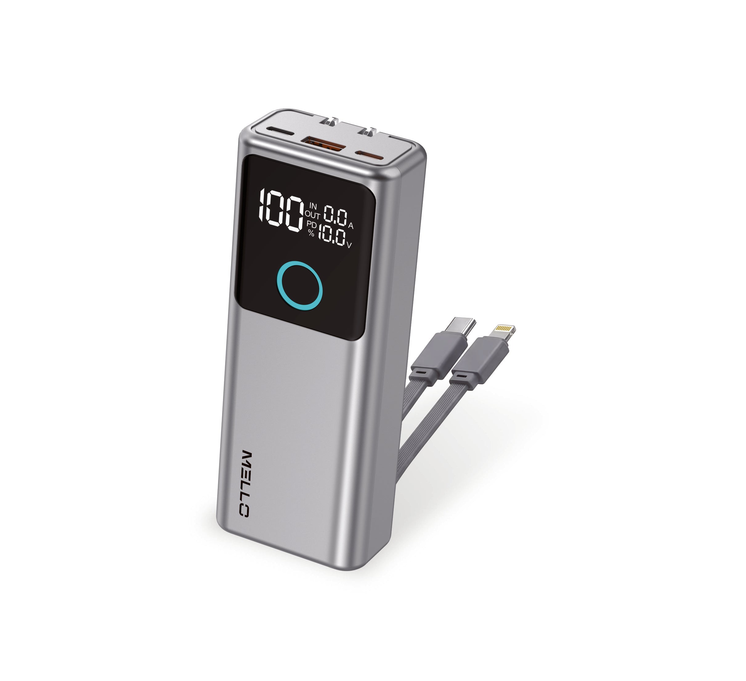 MELLO X114 30W POWER BANK AC WALL ADAPTER 10000 MAH GRAY