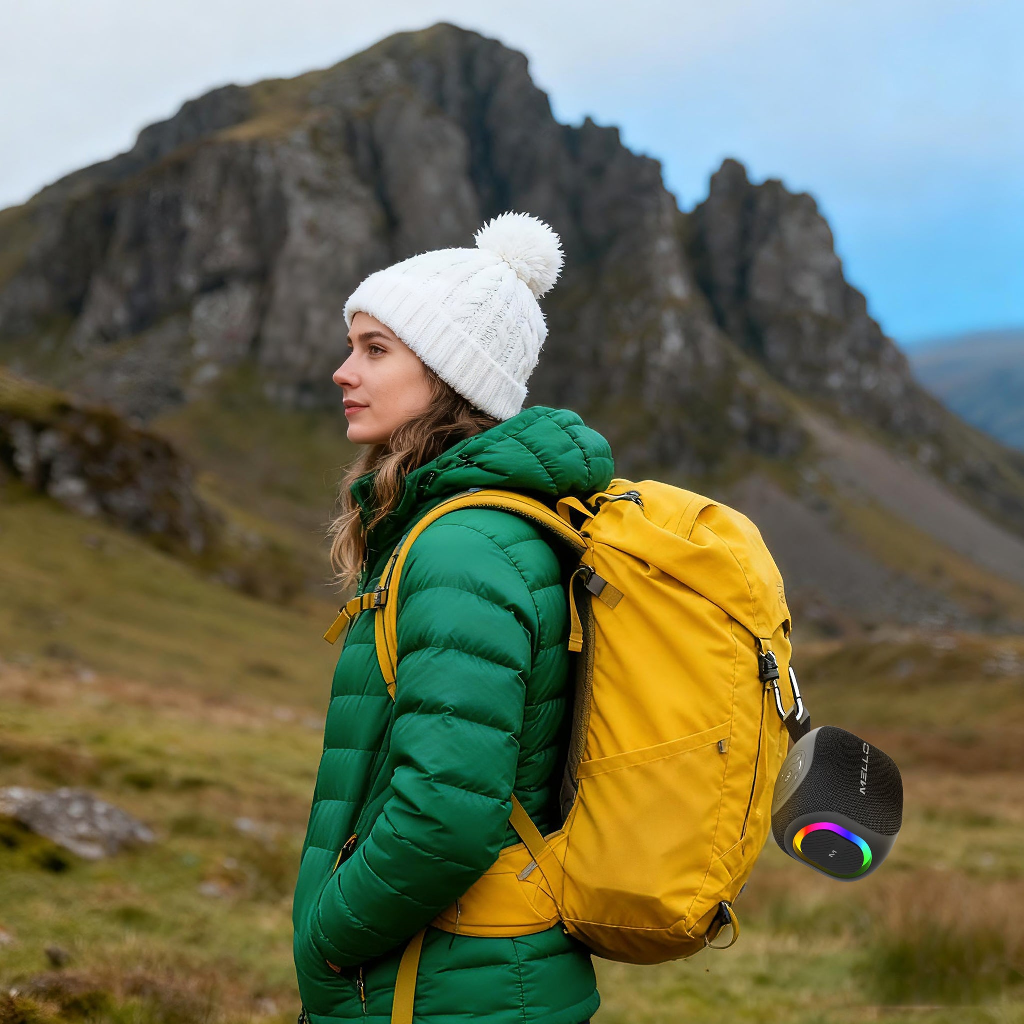 MELLO PEBL 80 WATTS PORTABLE WIRELESS SPEAKER BLACK