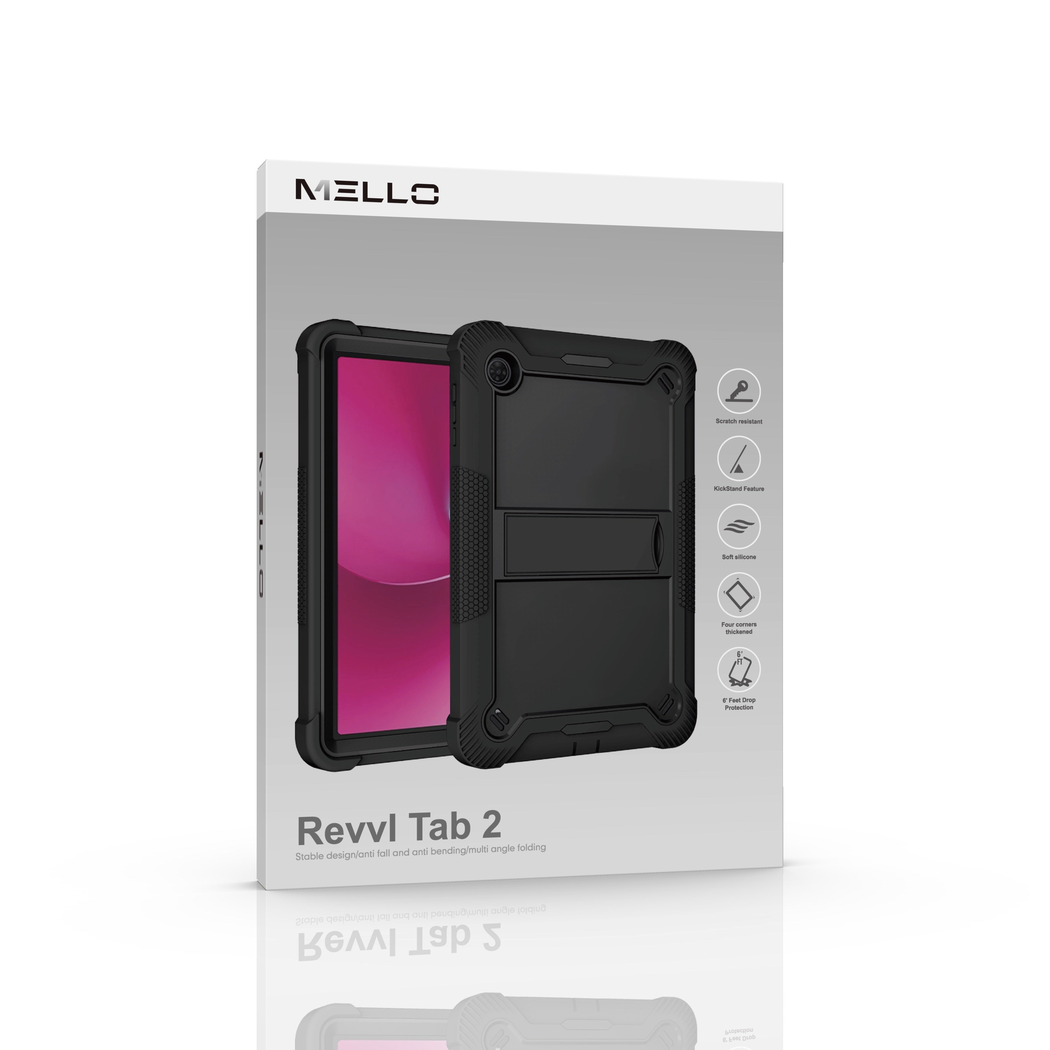 MELLO REVVL TAB 2 T1 TABLET CASE BLACK