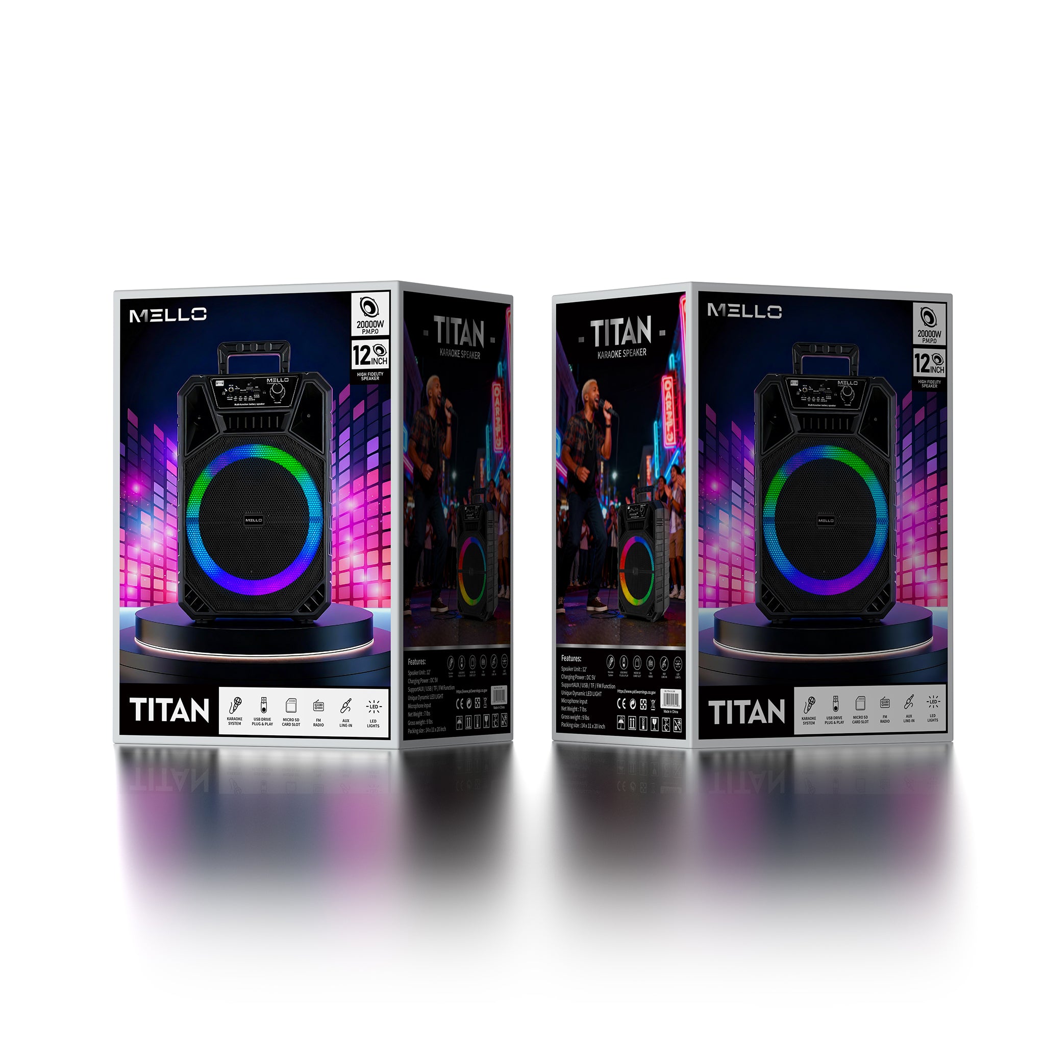 MELLO TITAN 1X12 INCH 2000 WATTS SPEAKER