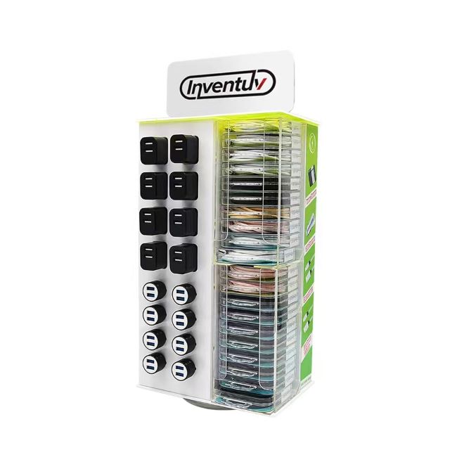 Phone Accessories Display Rack - Counter Top 72 Pcs Display Clear