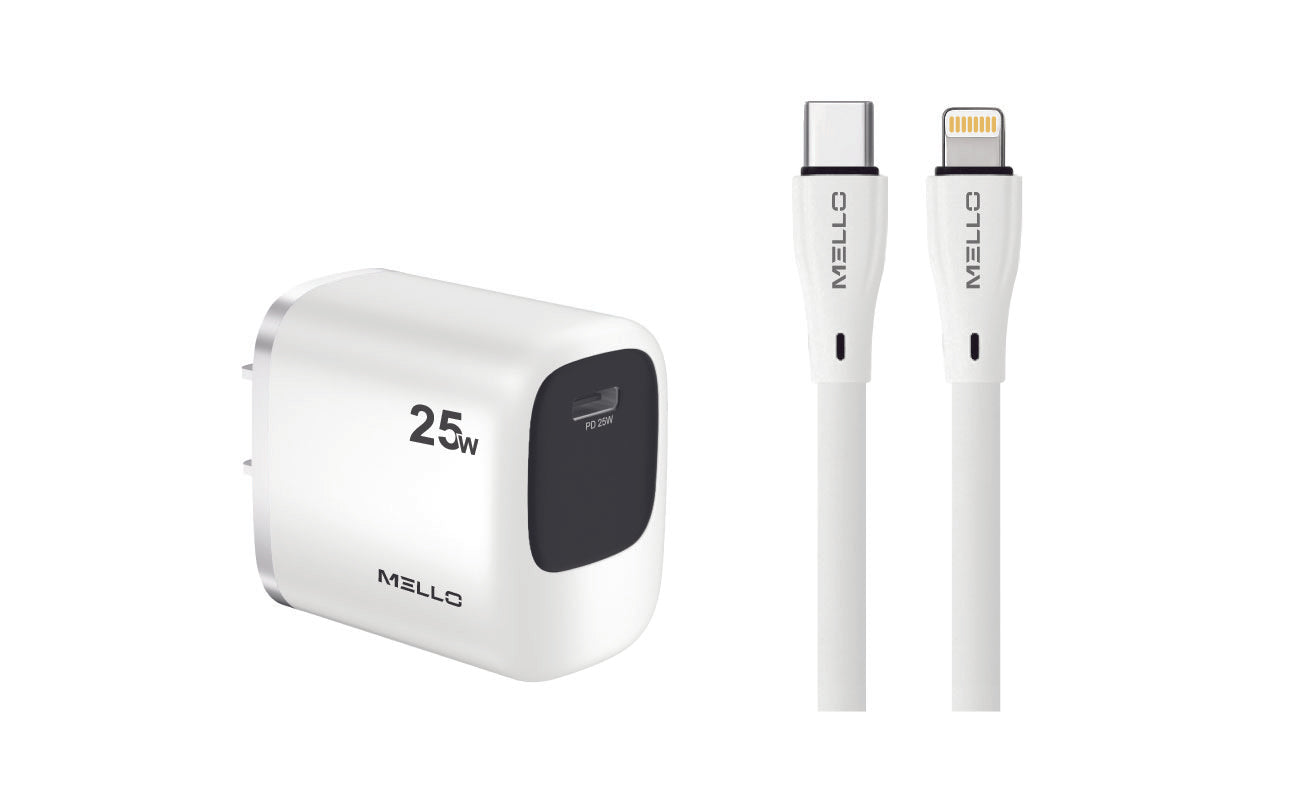 MELLO SURGEMAX X15 ADAPTER 25W LIGHTNING WHITE